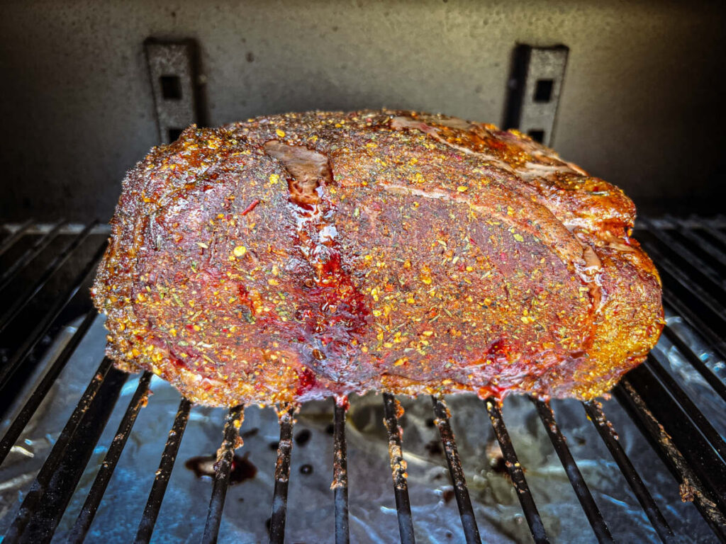 Smoked New york Strip Roast 