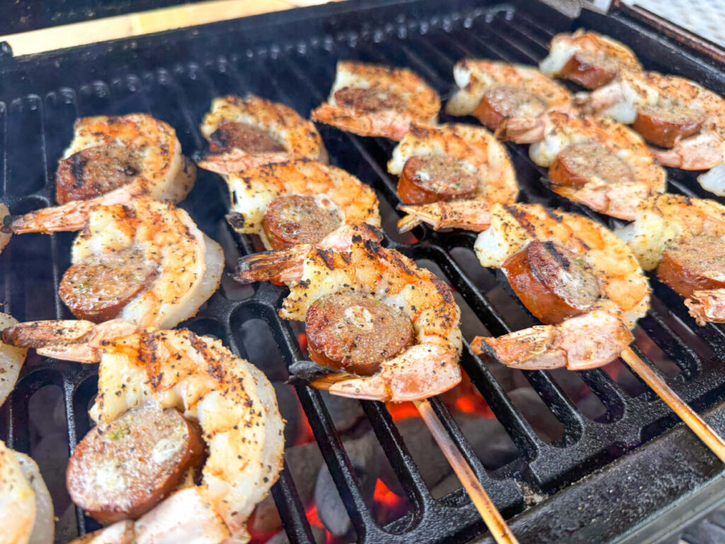 Grilled Shrimp & Sausage Skewers 