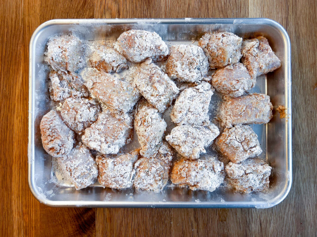 coated alligator nuggets 